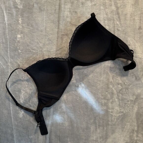 NAUTICA Intimates Black Womens T Shirt Bras 36C NT2332 Black Comfort Everyday - Picture 4 of 6